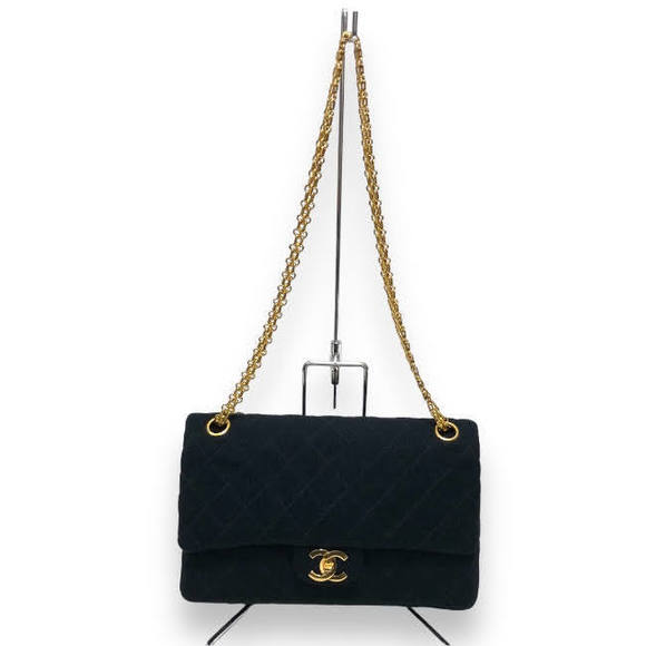 Chanel Matelasse Jersey Shoulder Bag Black - Picture 1 of 9